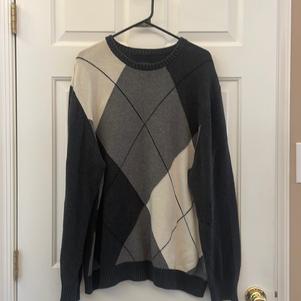 Vintage inspired Argyle sweater. Lightweight
